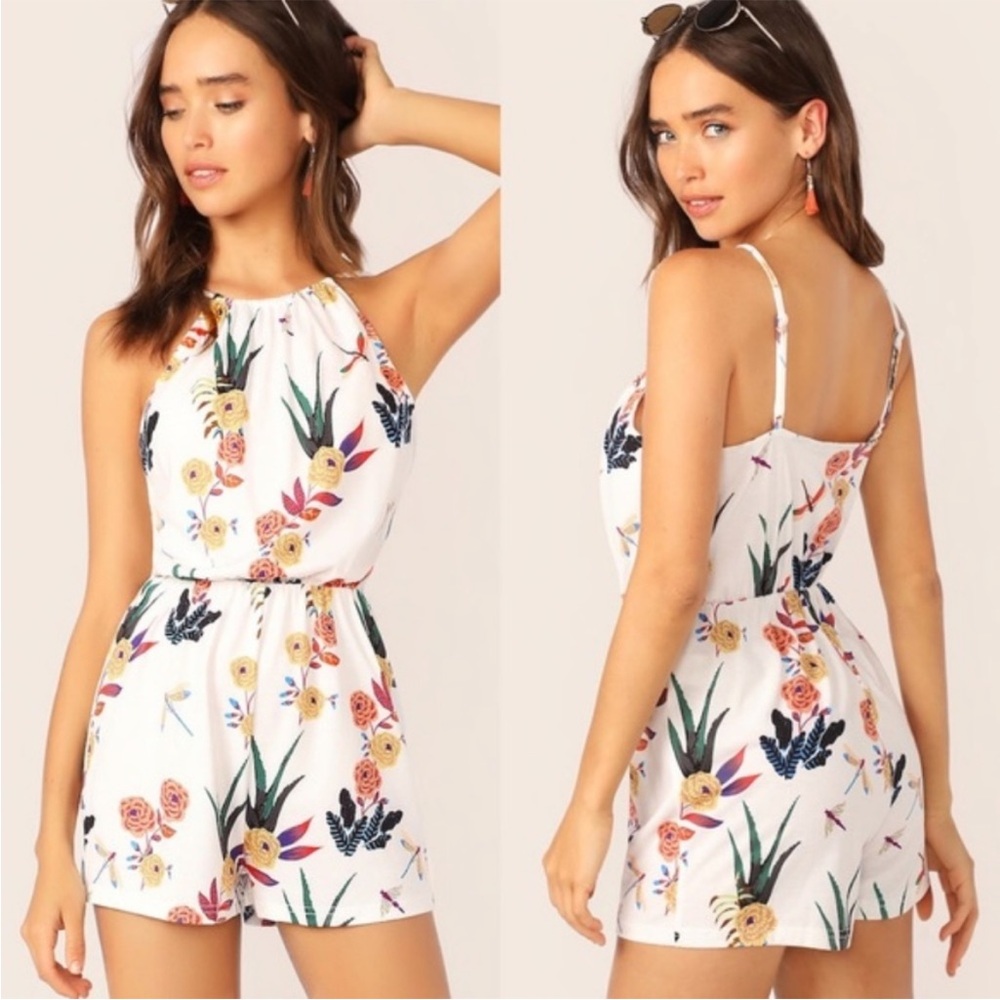 Floral Halter Romper